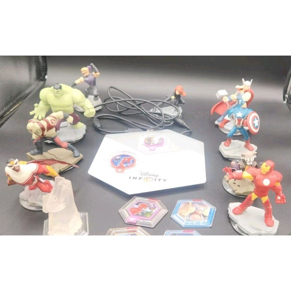 Lot of Disney Infinity 2.0 - Marvel Avengers Figures, Power Disks 17 Pcs